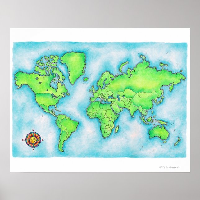 Affiche Carte du monde 15 (Devant)