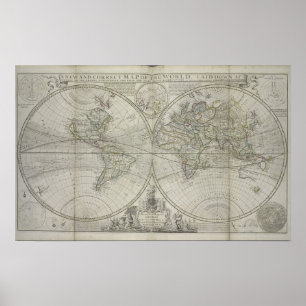 Affiche Carte du monde   1736