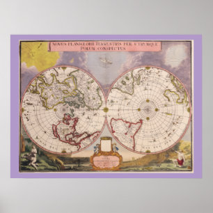 Affiche Carte du monde antique