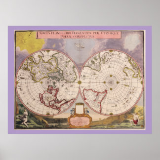 Affiche Carte du monde antique