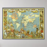 Carte du monde antique de l'Empire britannique, 18