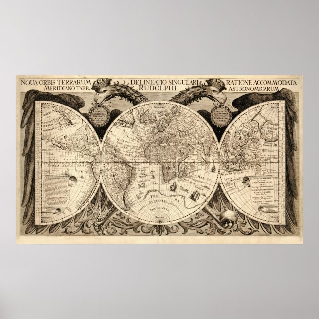 Affiche Carte du monde antique par Philipp Eckebrecht - 16 (Devant)