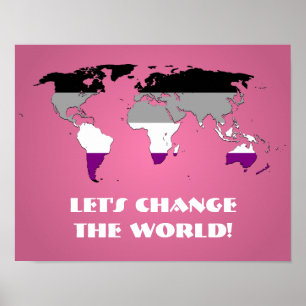 Affiche Carte du monde de la fierté de l'homosexualité