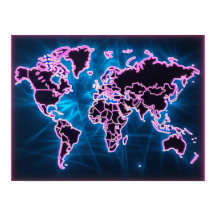 Carte du monde de Neon