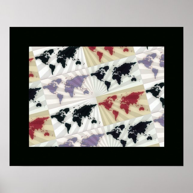 Affiche carte du monde des arts visuels (Devant)