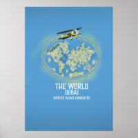 Carte du monde Dubaï Émirats arabes unis
