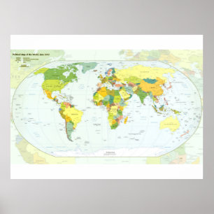 Affiche carte+du+monde+globe+pays+atlas