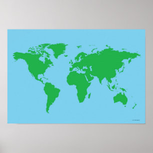 Affiche Carte du monde illustrée 3