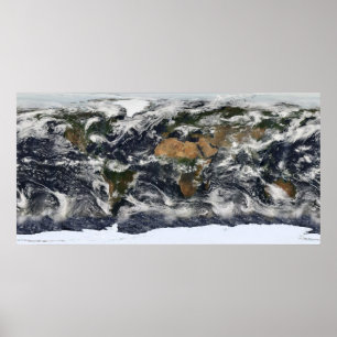 Affiche Carte du monde MODIS