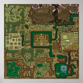 Affiche Carte du monde noir LttP