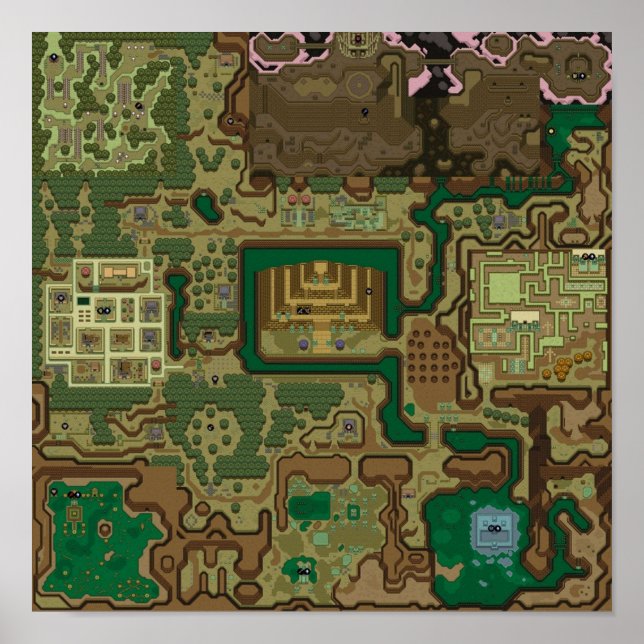 Affiche Carte du monde noir LttP (Devant)