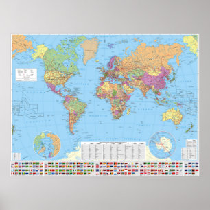 Affiche Carte du monde politique