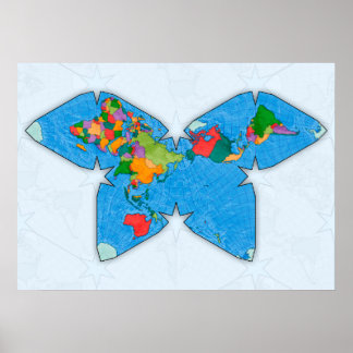 Affiche Carte du monde Waterman