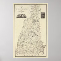 Carte du New Hampshire 1816