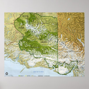 Affiche Carte du parc national Wrangell St. Elias