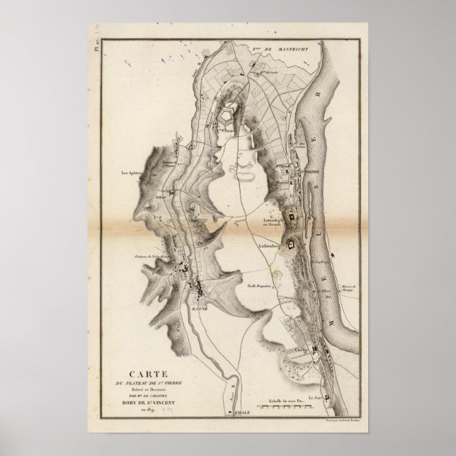 Affiche Carte du Plateau Saint-Pierre Atlas (Devant)