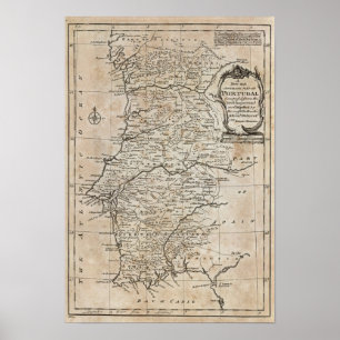 Affiche Carte du Portugal