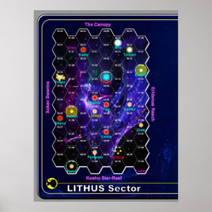 Affiche Carte du secteur Lithus