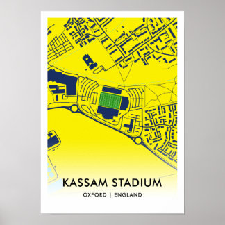 Affiche Carte du stade de Kassam - Accueil d'Oxford United