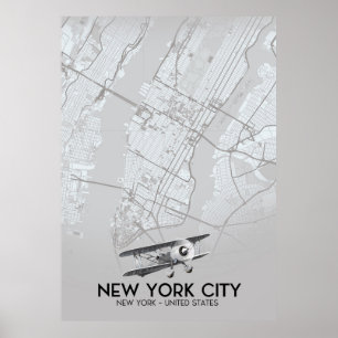 Affiche Carte du style Vintage de New York