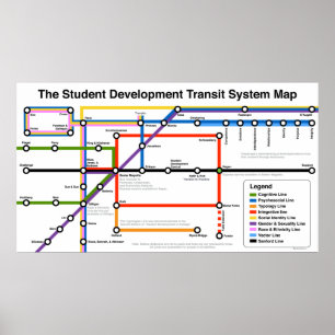 Affiche Carte du système de transport en commun pour le dé
