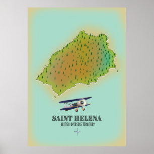 Affiche Carte du territoire britannique d'outre-mer de Sai