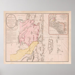 Affiche Carte du vieux Belize (1786)