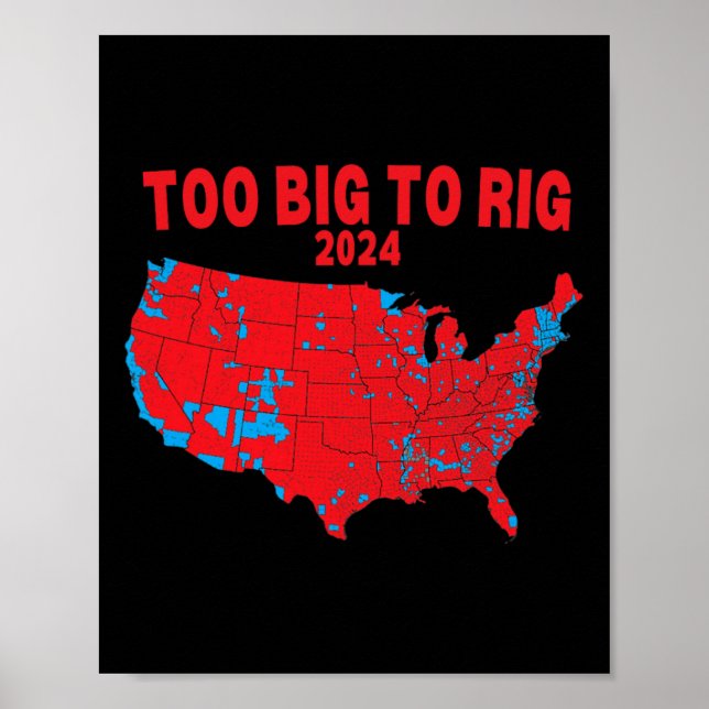 Affiche Carte électorale 2024 Trump 312 Carte électorale r (Devant)