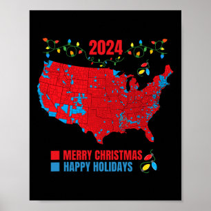 Affiche Carte électorale de 2024 Joyeux glissement de terr