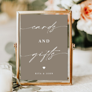 Affiche Carte élégante et cadeau Favoriser le Mariage Pann