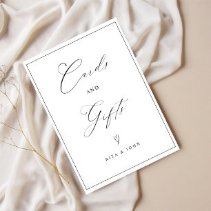 Affiche Carte élégante et cadeau Favoriser le Mariage Pann