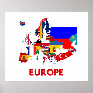 AFFICHE CARTE EUROPE