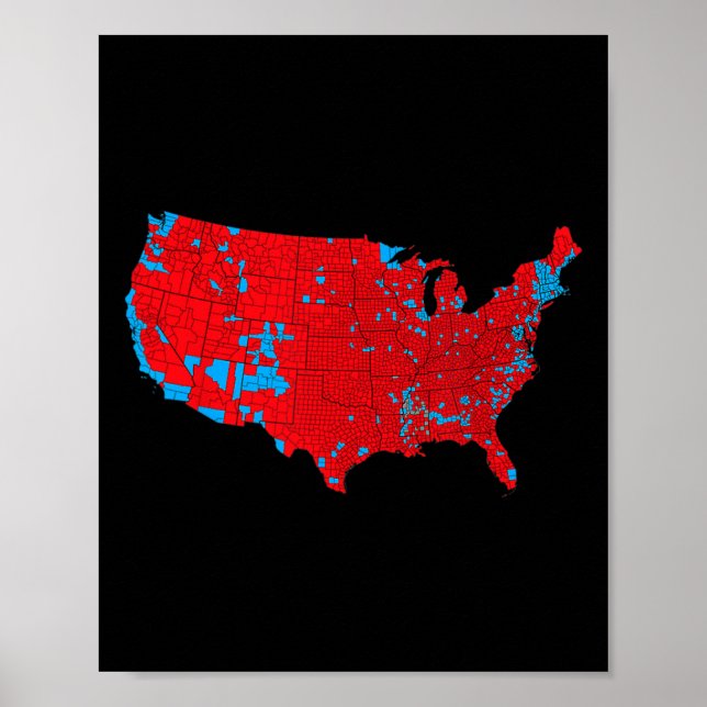 Affiche Carte Exacte Des Résultats Des Élections De 2024 1 (Devant)