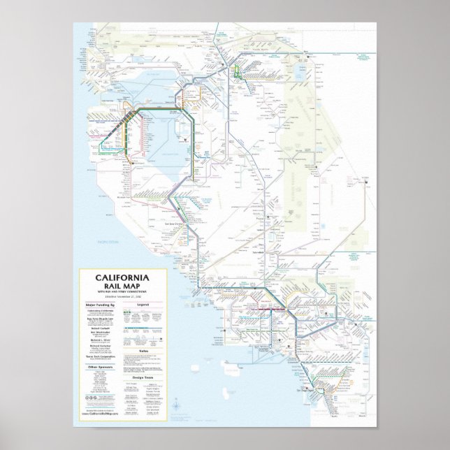 Affiche Carte ferroviaire de Californie v1.01 (Devant)