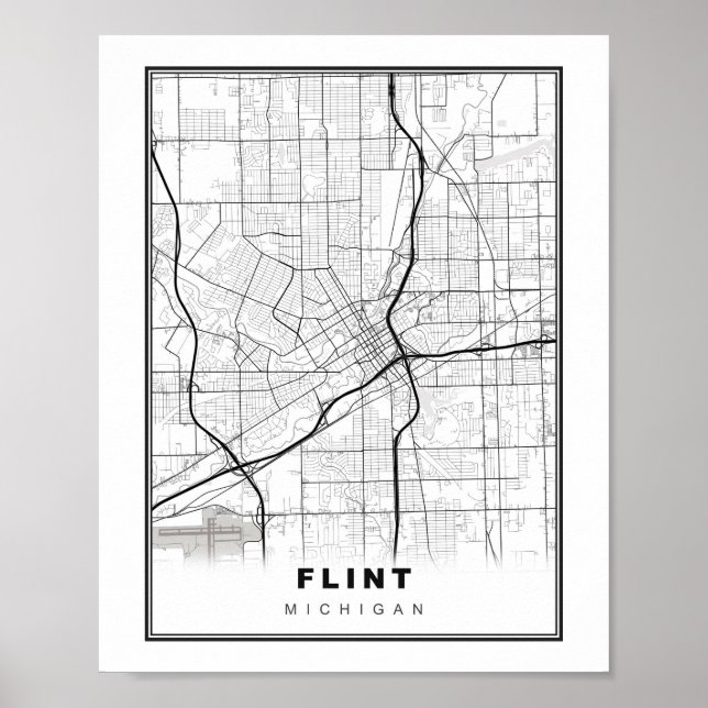 Affiche Carte Flint (Devant)