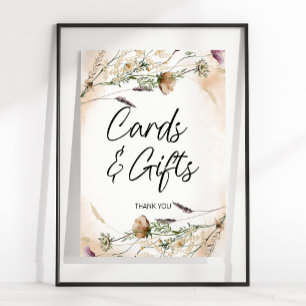 Affiche Carte florale botanique vintage miniature et ensei