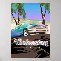 Carte Galveston Island Texas USA