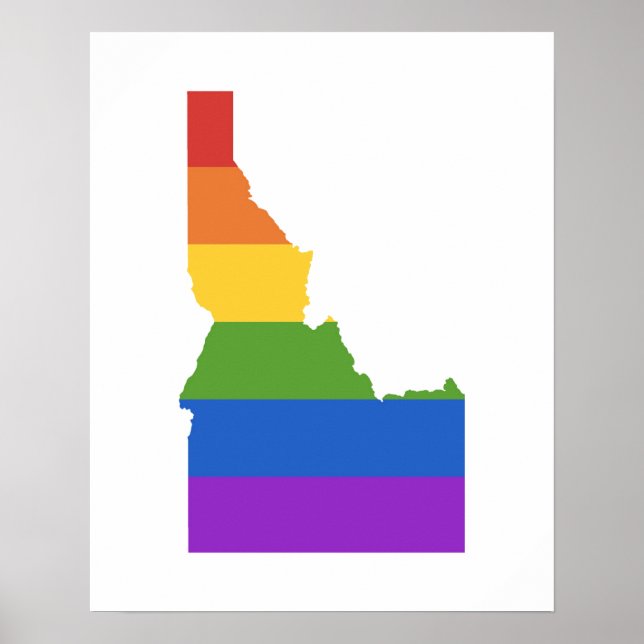 Affiche Carte Gay des États-Unis | Etat de l'Idaho (Devant)