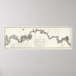 Affiche Carte Générale De La Rivière Ohio