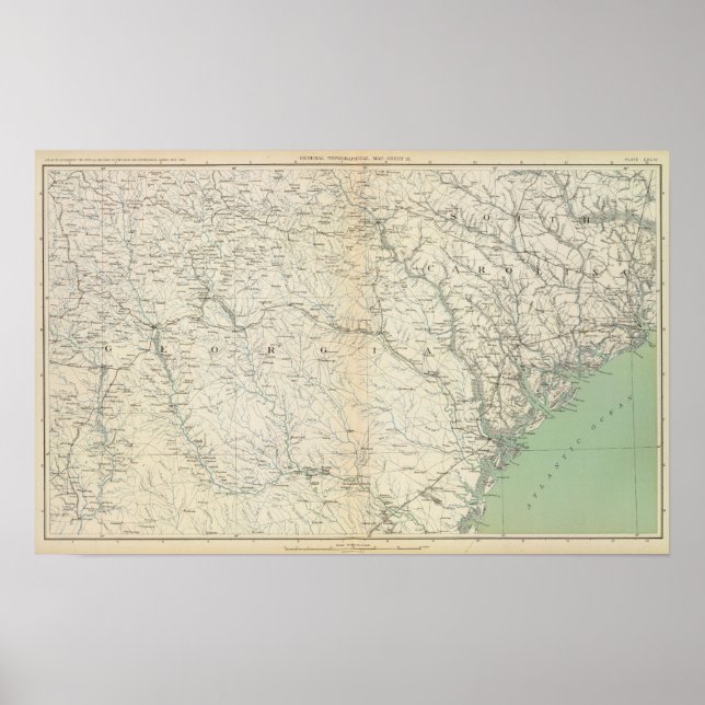 Affiche Carte géographique IX (Devant)