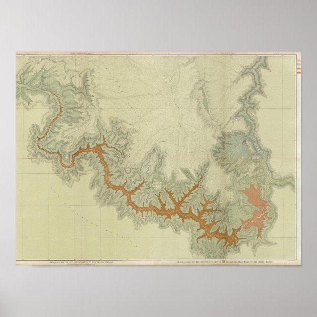 Affiche Carte géologique composite du plateau de Kaibab (Devant)