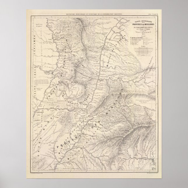 Affiche Carte hist, Prov Missions, institution jésuite (Devant)