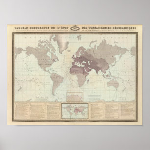 Affiche Carte historique du monde