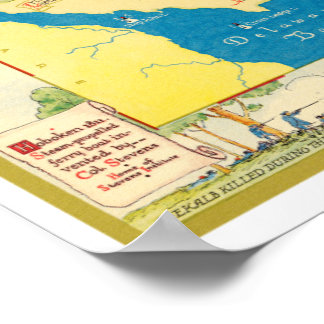 Affiche Carte historique du New Jersey