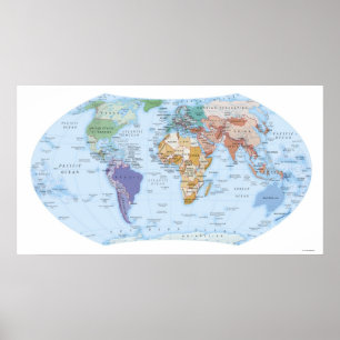 Affiche Carte illustrée 2