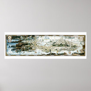 Affiche Carte imaginaire classique Fairyland 1920