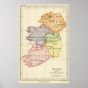 Affiche Carte Irlande