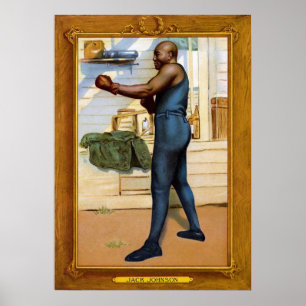 Affiche Carte Jack Johnson vintage