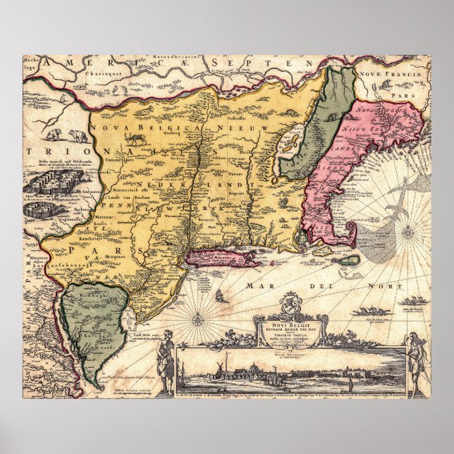 Affiche Carte Jansson/Visscher (Devant)