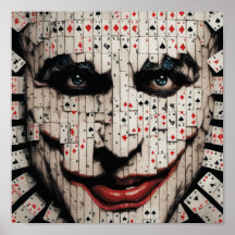 Carte Jocker's Face Playing Card